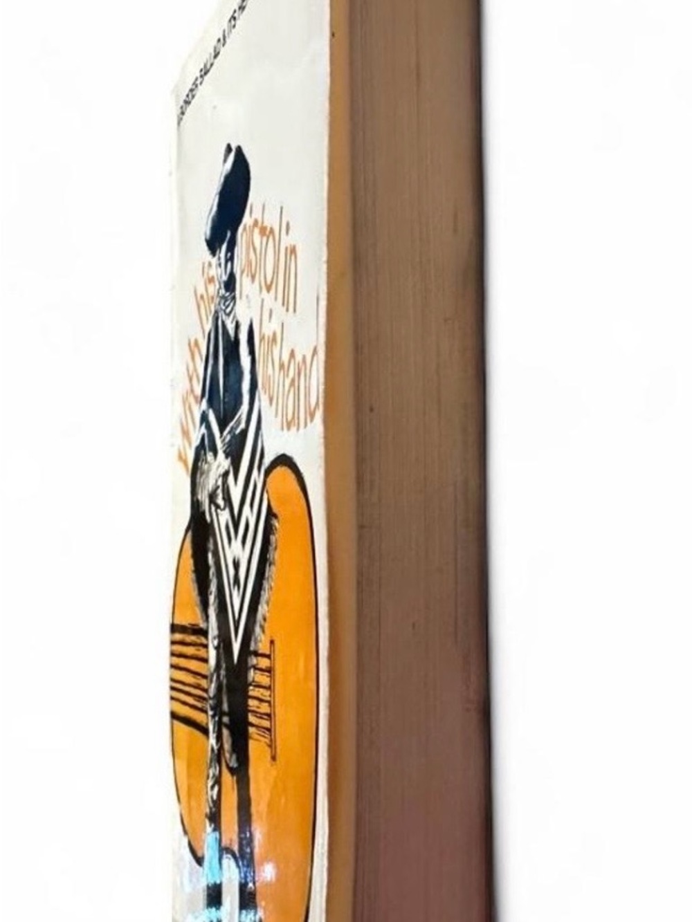 Orange and Black Guitar Silhouette Wall Art - Home Wall Decor